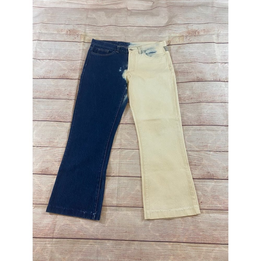 Versace Jeans Couture Two Tone Cropped Jeans(Altered)  - W33
